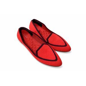 Birdies The Starling Red Knit Flats Women’s Loafer Workwear Travel Chic 8.5